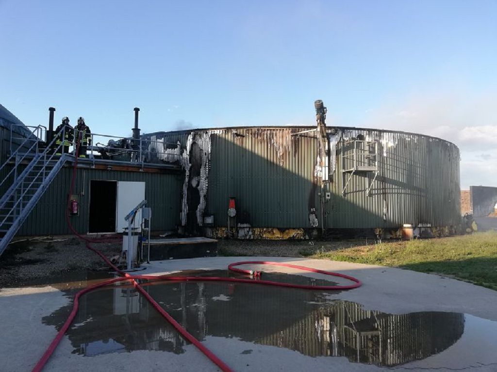 Brand in Biogasanlage