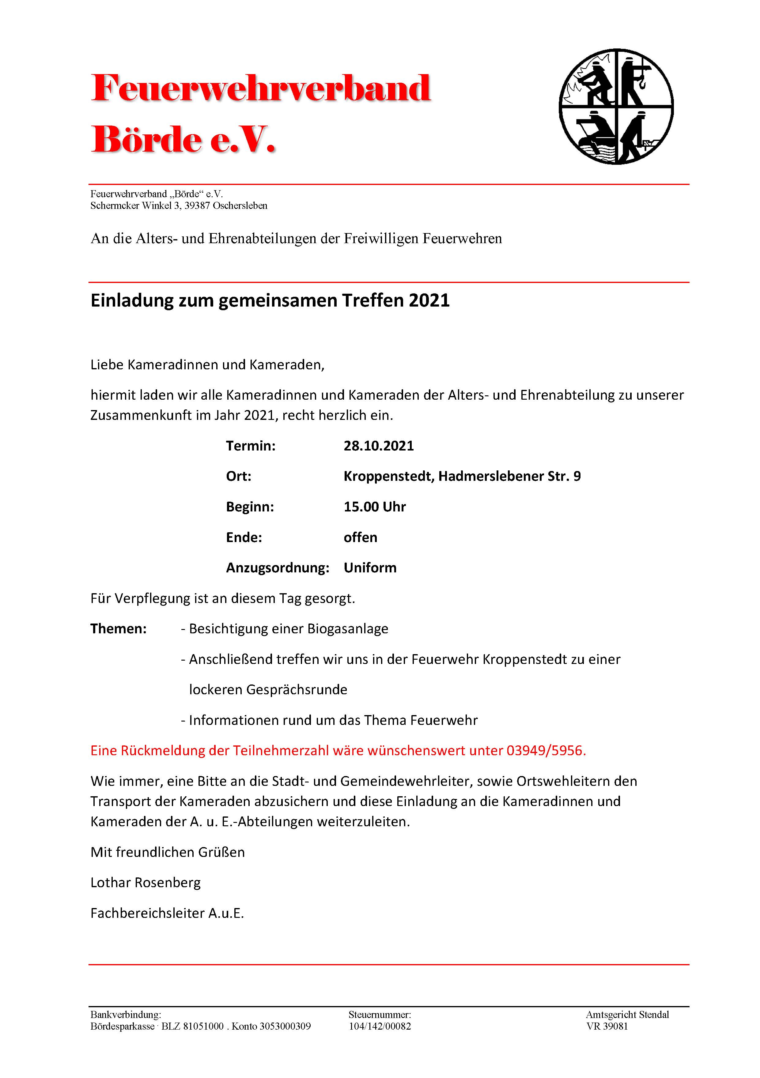 Einladung 28.10.2021 A.u.E